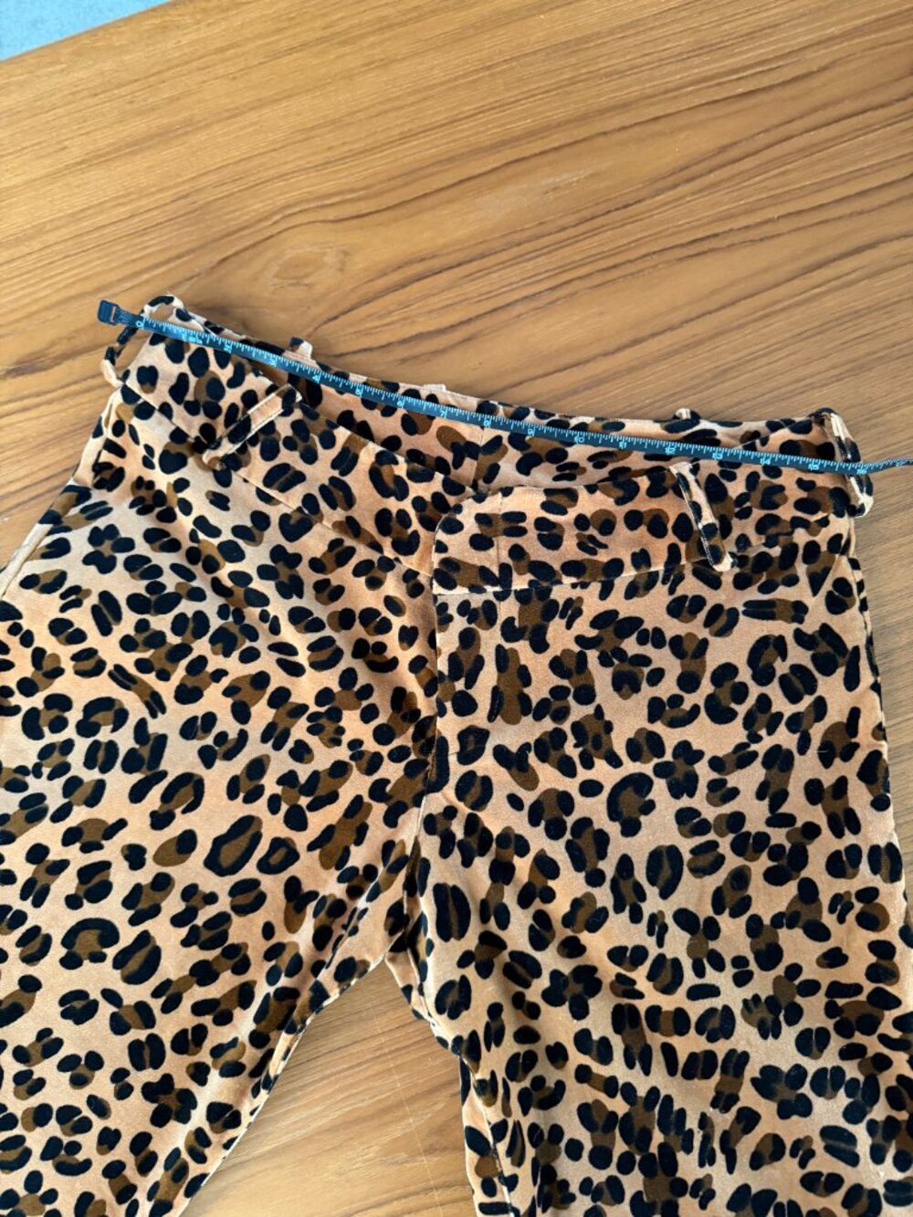 NWOT Vintage Suzanne Somers Leopard Velvet Flare Pants - 90's / Y2K - Picture 14 of 16